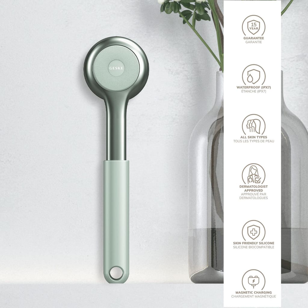 Фото товару: Ультразвукова щітка для всього тіла GESKE Sonic Full-Body Brush&Intensive Exfoliator 8в1 green № 2