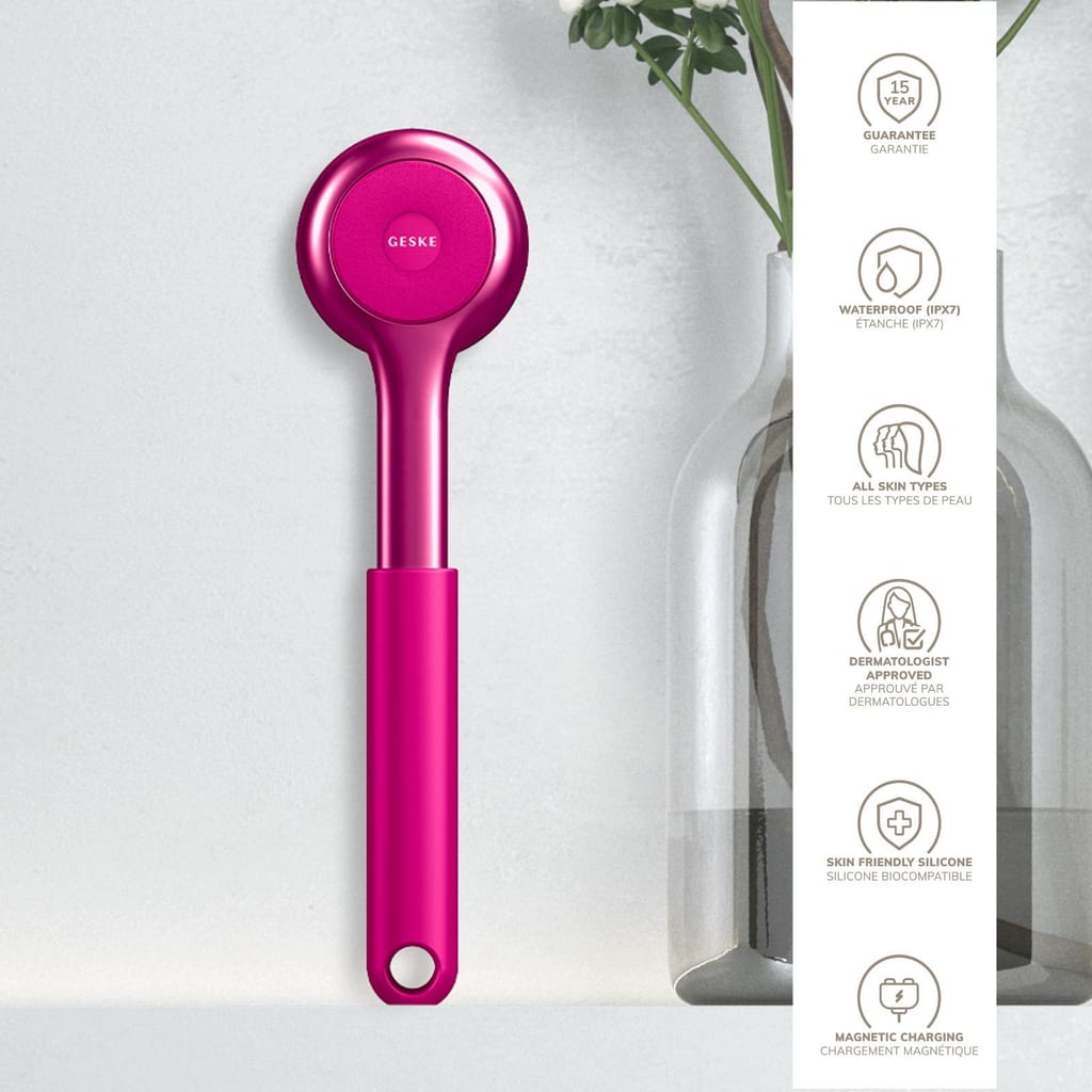 Фото товару: Ультразвукова щітка для всього тіла GESKE Sonic Full-Body Brush&Intensive Exfoliator 8в1 magenta № 2