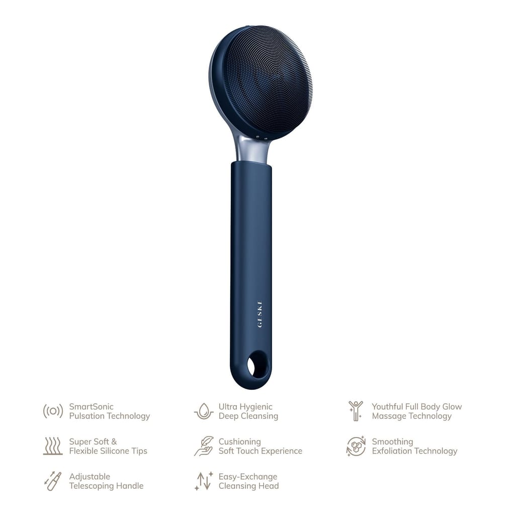 Фото товару: Ультразвукова щітка для всього тіла GESKE Sonic Full-Body Brush&Intensive Exfoliator 8в1 midnight № 1