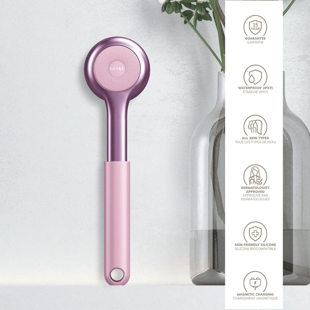 Фото товару: Ультразвукова щітка для всього тіла GESKE Sonic Full-Body Brush&Intensive Exfoliator 8в1 pink № 2