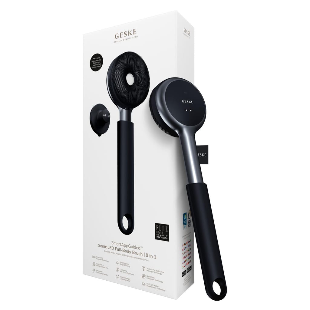 Фото товару: Звукова світлодіодна щітка для всього тіла GESKE Sonic LED Full-Body Brush&Intensive Exfoliator 9в1 black № 0