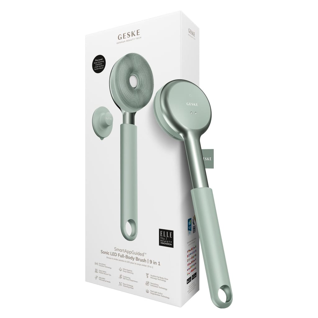 Фото товару: Звукова світлодіодна щітка для всього тіла GESKE Sonic LED Full-Body Brush&Intensive Exfoliator 9в1 green № 0