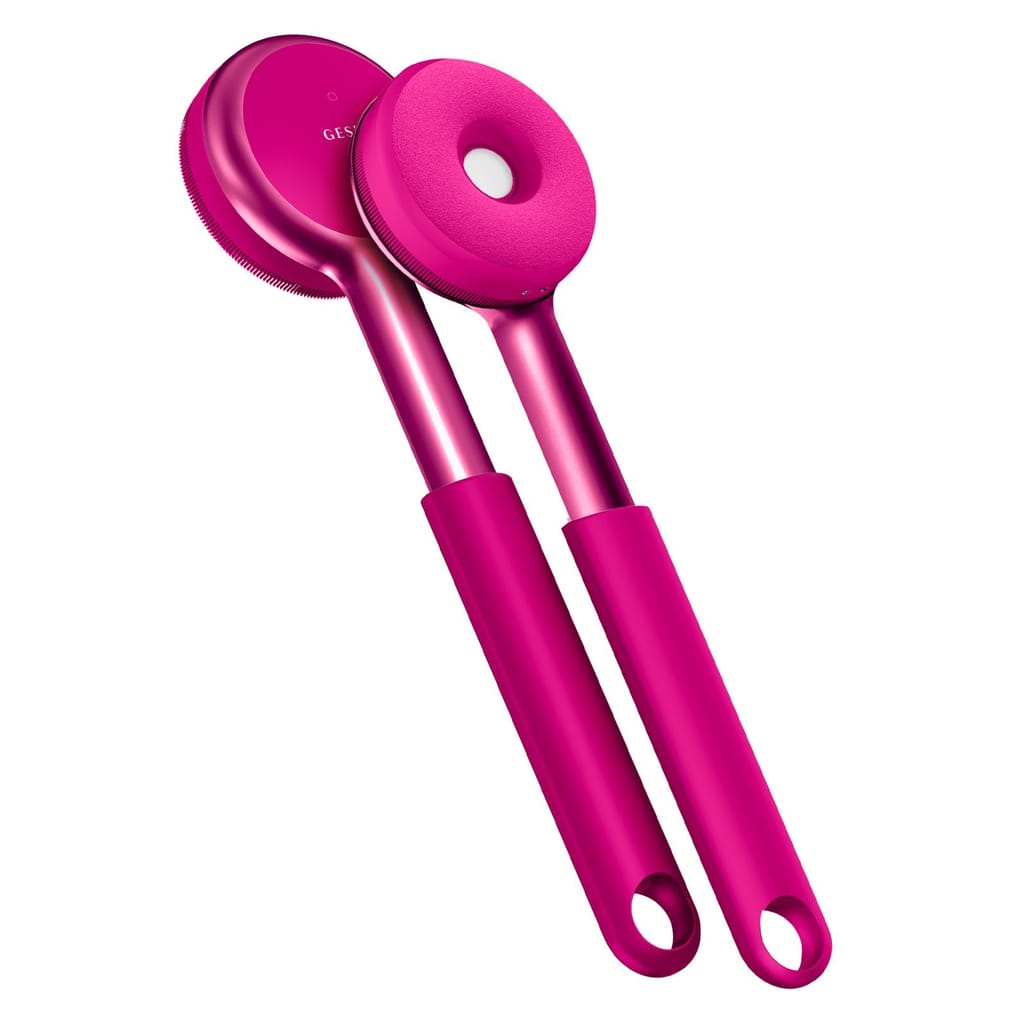 Фото товару: Звукова світлодіодна щітка для всього тіла GESKE Sonic LED Full-Body Brush&Intensive Exfoliator 9в1 magenta № 5