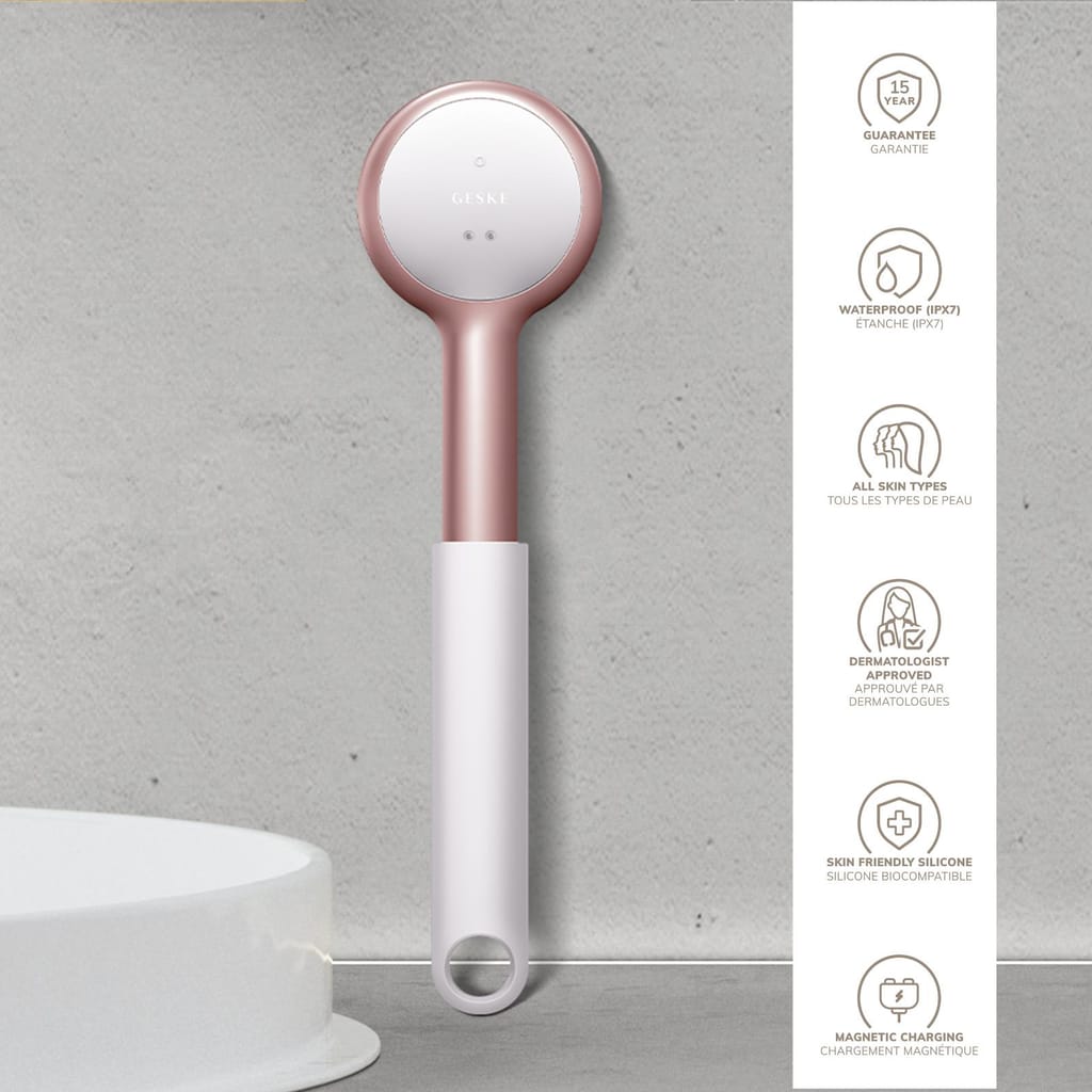 Фото товару: Звукова світлодіодна щітка для всього тіла GESKE Sonic LED Full-Body Brush&Intensive Exfoliator 9в1 starlight № 2