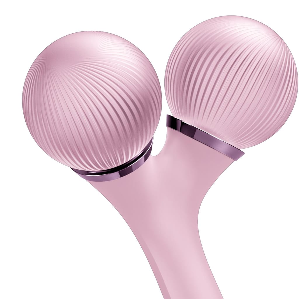 Фото товару: Електронний ультразвуковий ролик для обличчя та тіла GESKE Sonic Facial&Body Roller 4в1 pink № 4