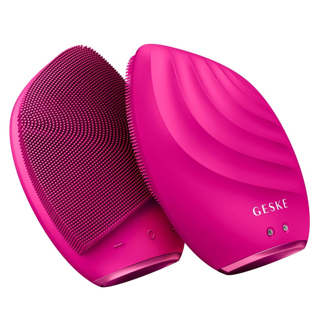 Фото товару: Електронна ультразвукова щітка для обличчя GESKE Sonic Facial Brush 5в1 magenta № 5