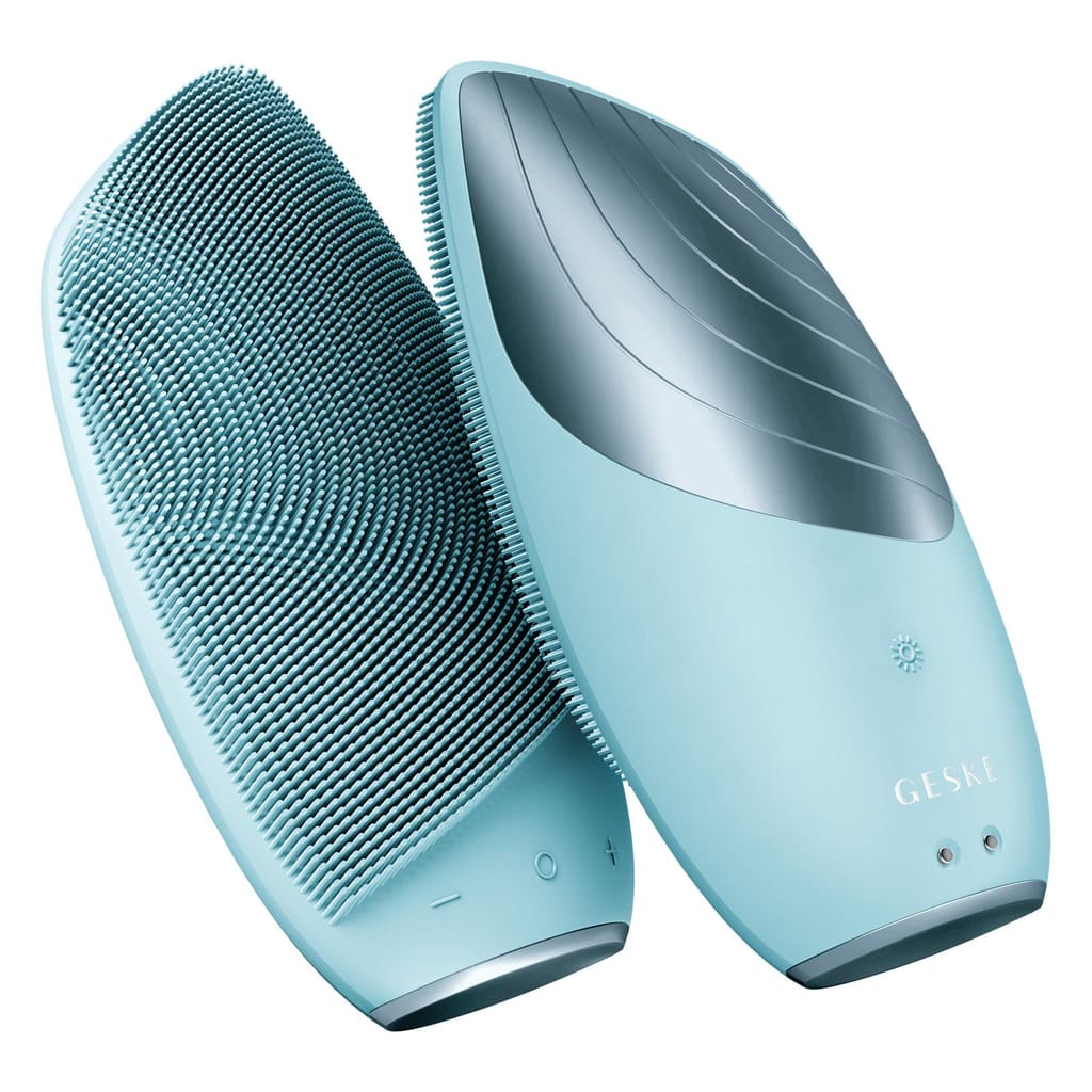 Фото товару: Електронна звукова термо щітка для обличчя GESKE Sonic Thermo Facial Brush 6в1 turquoise № 5