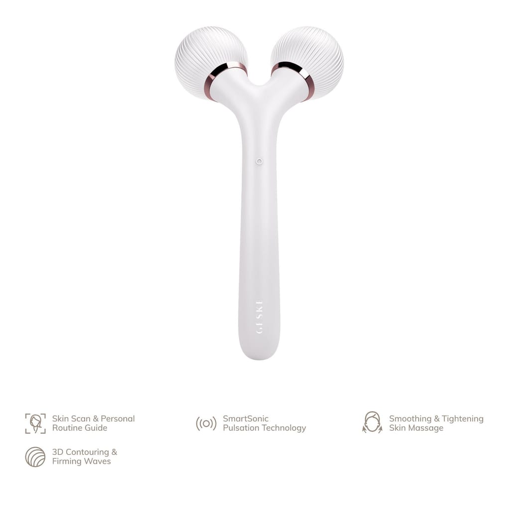 Фото товару: Електронний ультразвуковий ролик для обличчя та тіла GESKE Sonic Facial&Body Roller 4в1 starlight № 1