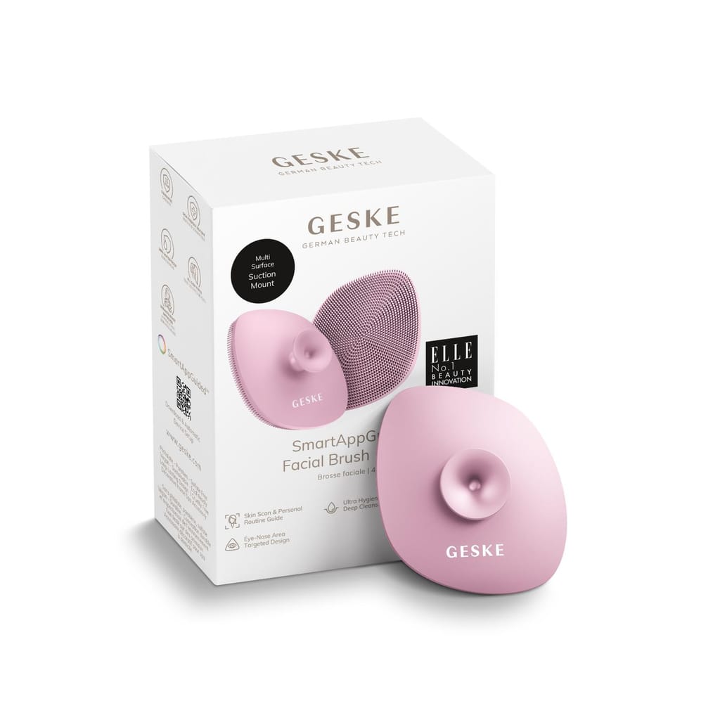 Фото товару: Щітка для обличчя GESKE Facial Brush 4в1 з тримачем pink № 8