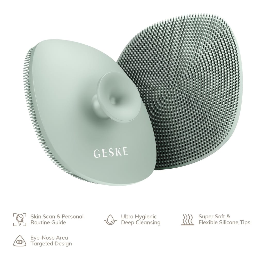 Фото товару: Щітка для обличчя GESKE Facial Brush 4в1 з тримачем green № 1