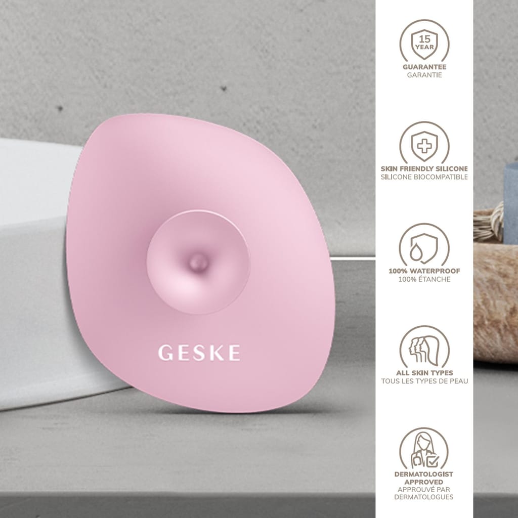 Фото товару: Щітка для обличчя GESKE Facial Brush 4в1 з тримачем pink № 2