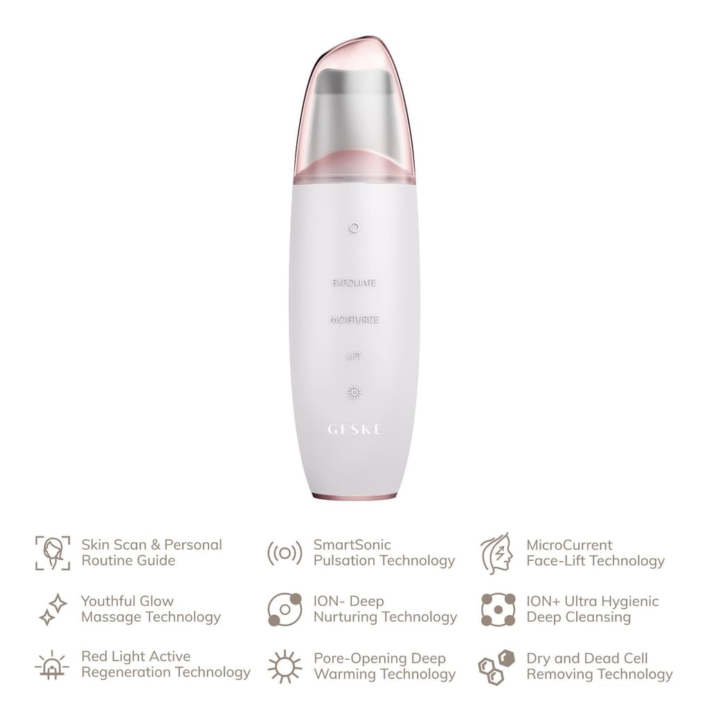 Фото товару: Мікрострумовий скрабер для шкіри та усунення чорних точок GESKE MicroCurrent Skin Scrubber&Blackhead Remover 9в1 starlight № 1