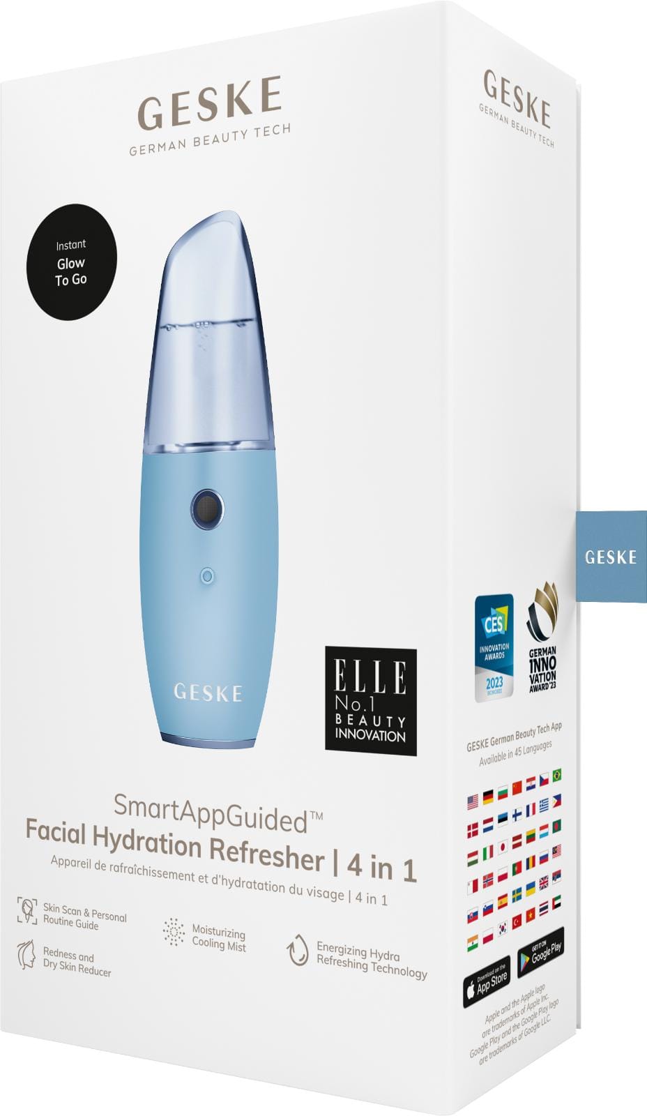 Фото товару: Зволожувач для шкіри обличчя GESKE Facial Hydration Refresher 4 in 1 aquamarine № 7
