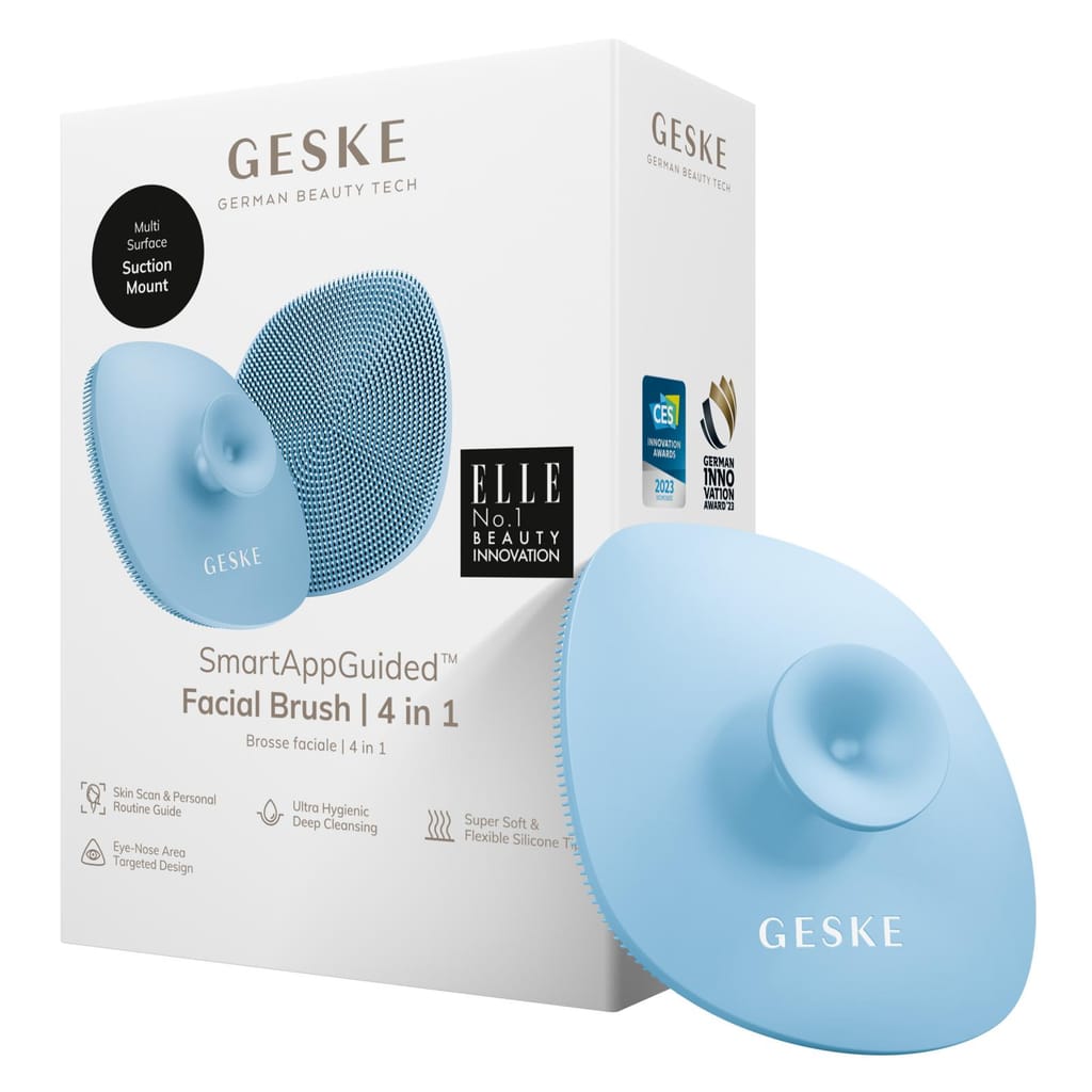 Фото товару: Щітка для обличчя GESKE Facial Brush 4в1 з тримачем aquamarine № 0