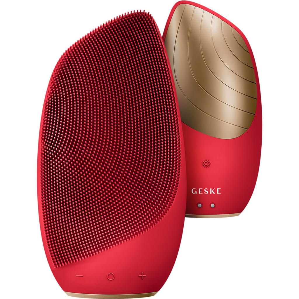 Фото товару: Електронна звукова термо щітка для обличчя GESKE Sonic Thermo Facial Brush 6в1 red № 5