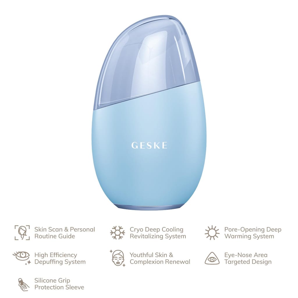 Фото товару: Масажер для обличчя GESKE Cool&Warm Eye and Face Massager 7в1 aquamarine № 1