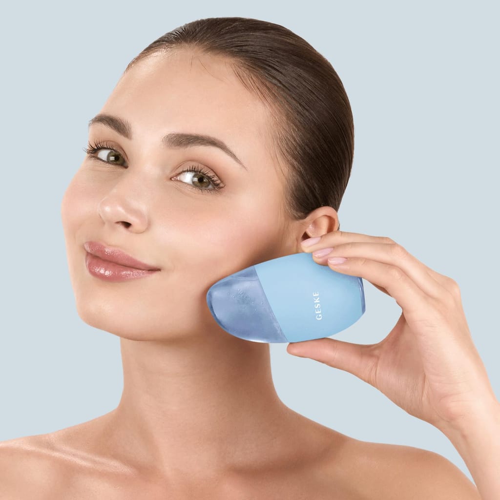 Фото товару: Масажер для обличчя GESKE Cool&Warm Eye and Face Massager 7в1 aquamarine № 3