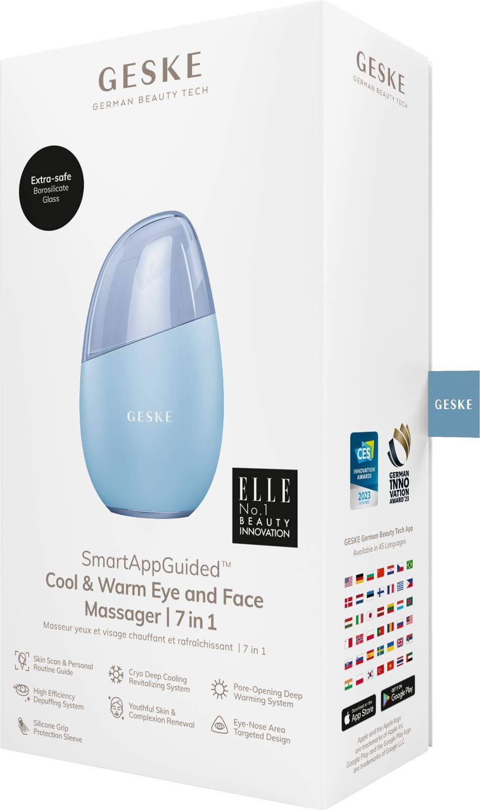Фото товару: Масажер для обличчя GESKE Cool&Warm Eye and Face Massager 7в1 aquamarine № 7