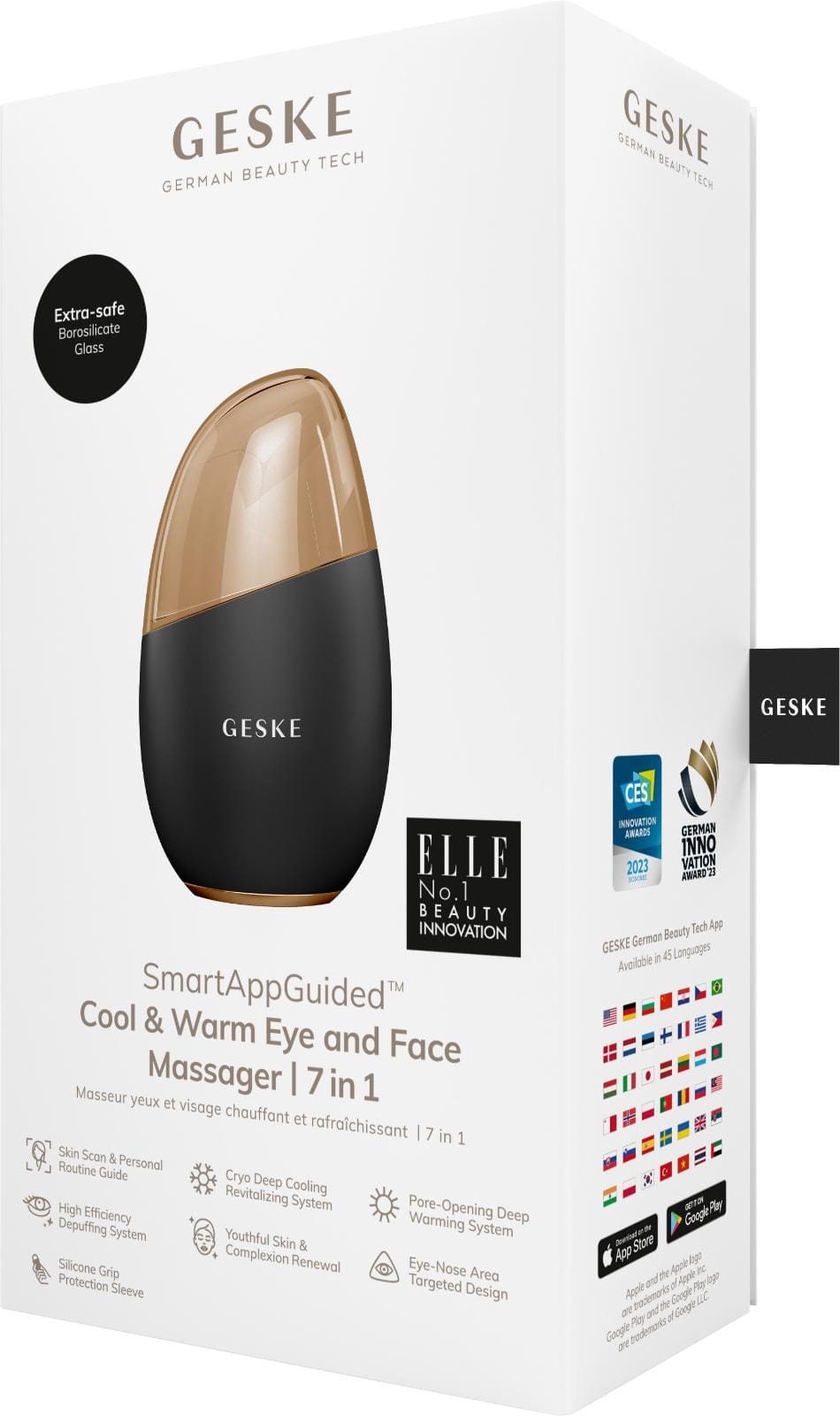 Фото товару: Масажер для обличчя GESKE Cool&Warm Eye and Face Massager 7в1 gray № 7