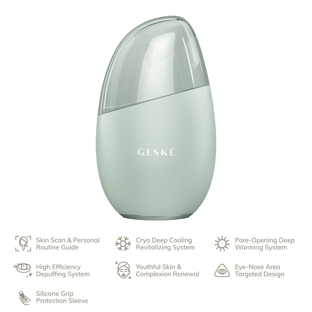 Фото товару: Масажер для обличчя GESKE Cool&Warm Eye and Face Massager 7в1 green № 1