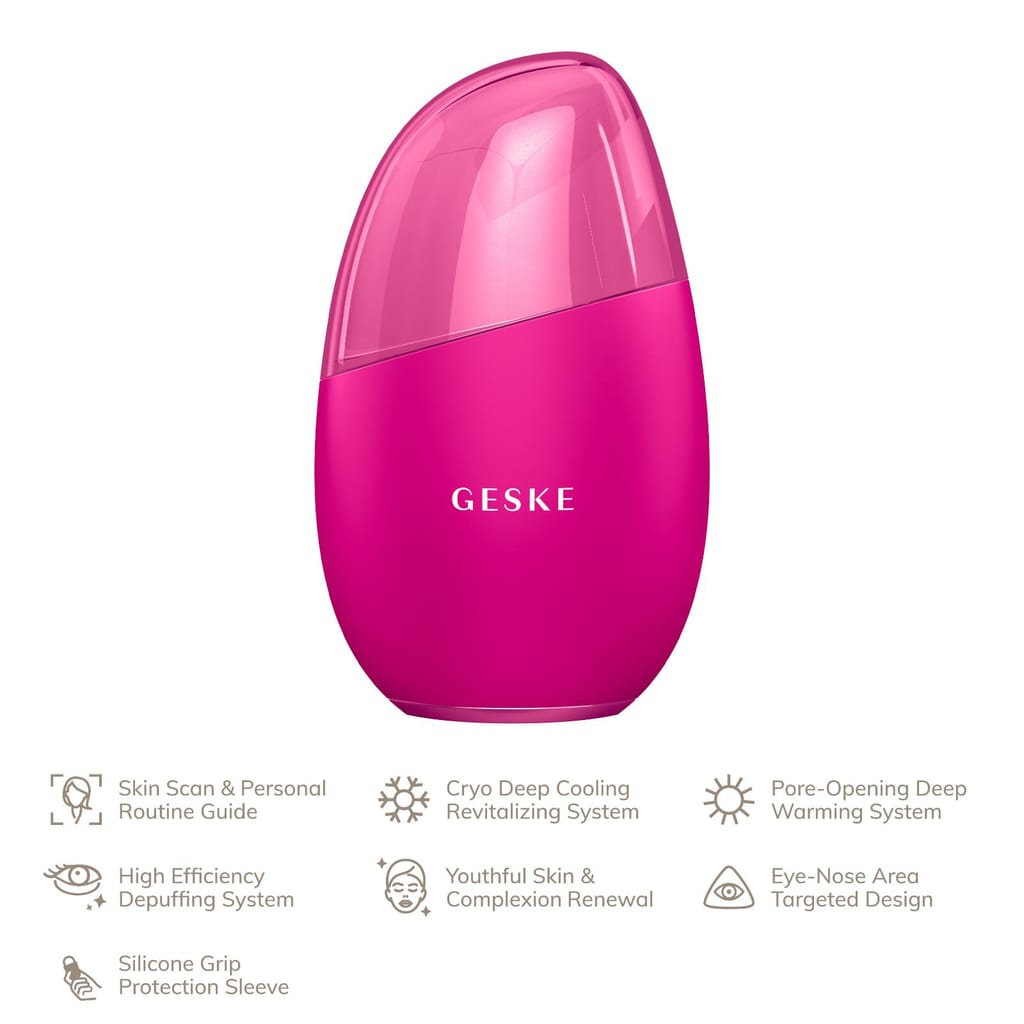 Фото товару: Масажер для обличчя GESKE Cool&Warm Eye and Face Massager 7в1 magenta № 1