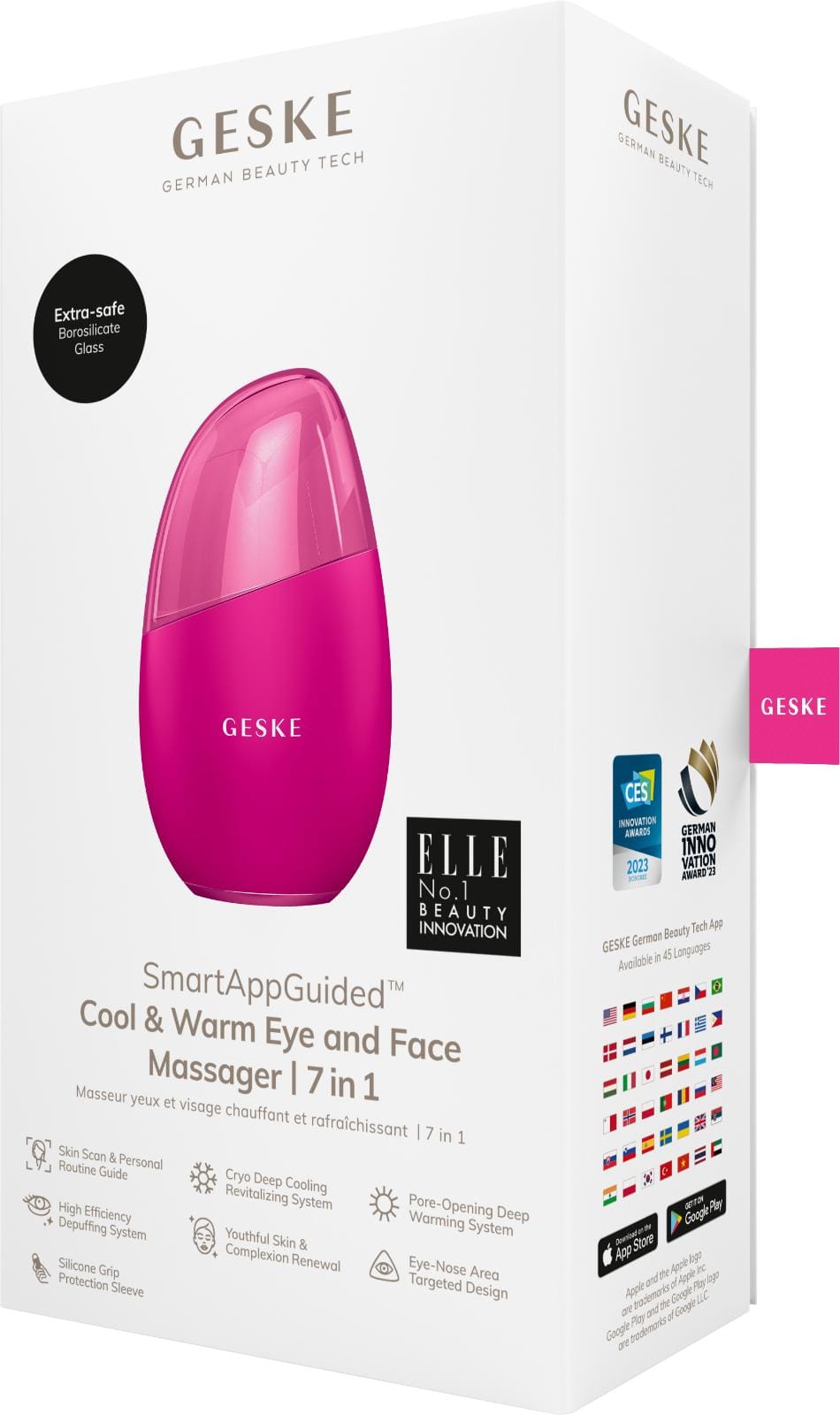 Фото товару: Масажер для обличчя GESKE Cool&Warm Eye and Face Massager 7в1 magenta № 7