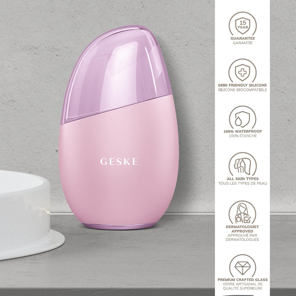 Фото товару: Масажер для обличчя GESKE Cool&Warm Eye and Face Massager 7в1 pink № 2