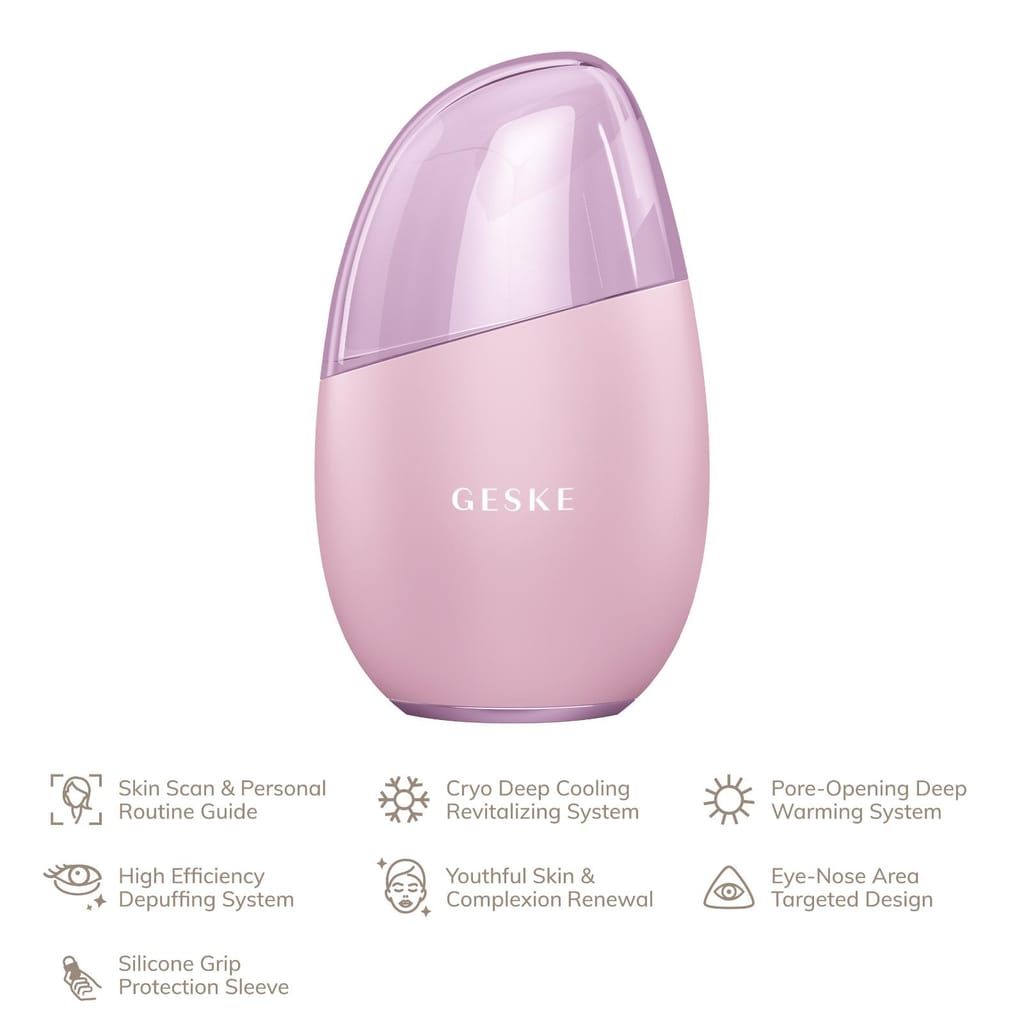 Фото товару: Масажер для обличчя GESKE Cool&Warm Eye and Face Massager 7в1 pink № 1
