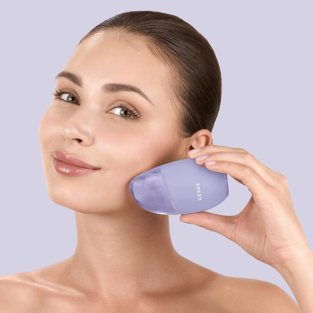 Фото товару: Масажер для обличчя GESKE Cool&Warm Eye and Face Massager 7в1 purple № 3