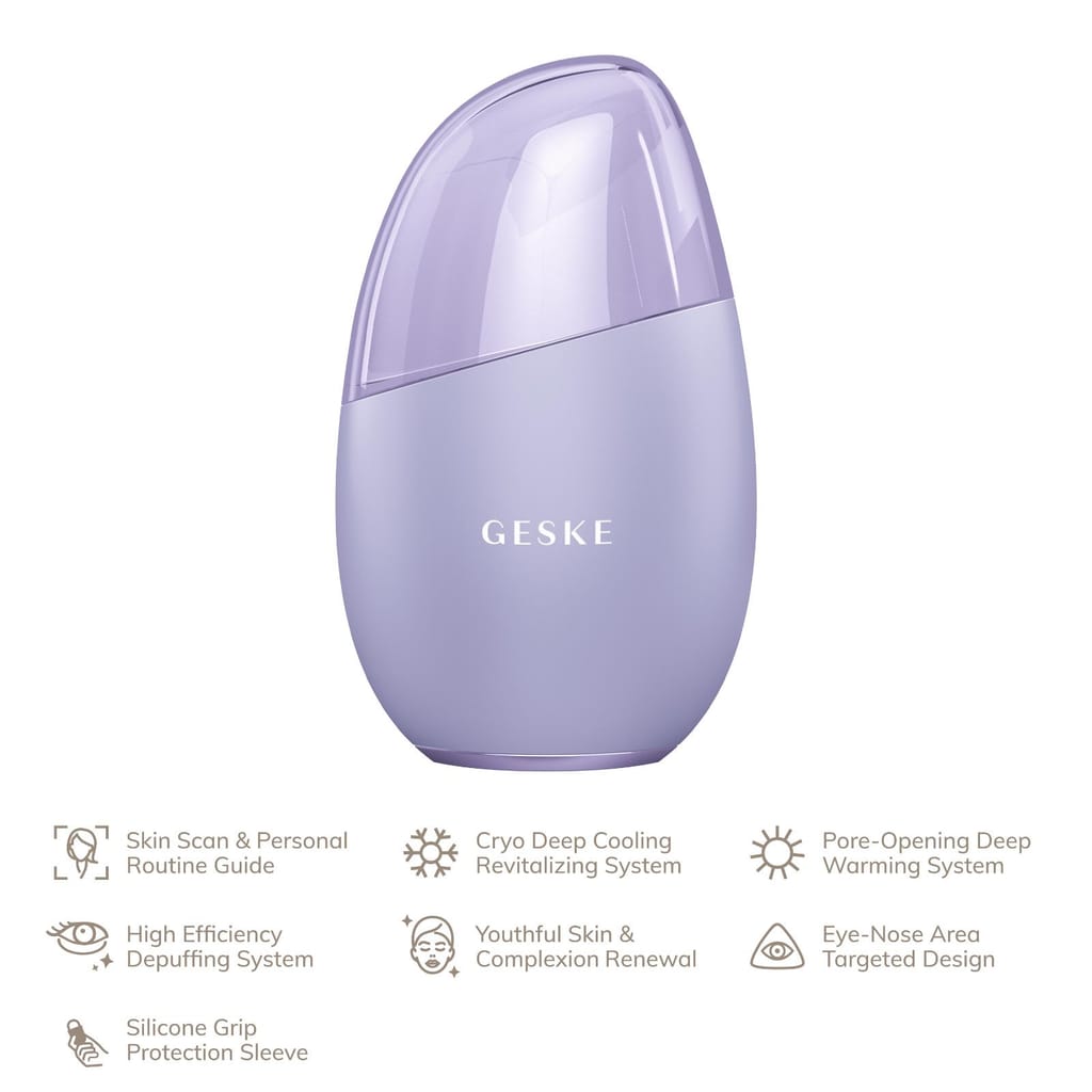 Фото товару: Масажер для обличчя GESKE Cool&Warm Eye and Face Massager 7в1 purple № 1