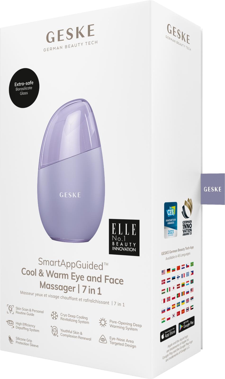 Фото товару: Масажер для обличчя GESKE Cool&Warm Eye and Face Massager 7в1 purple № 7