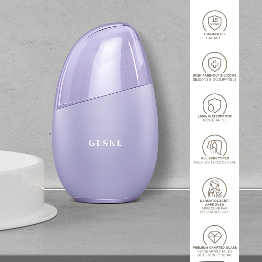 Фото товару: Масажер для обличчя GESKE Cool&Warm Eye and Face Massager 7в1 purple № 2
