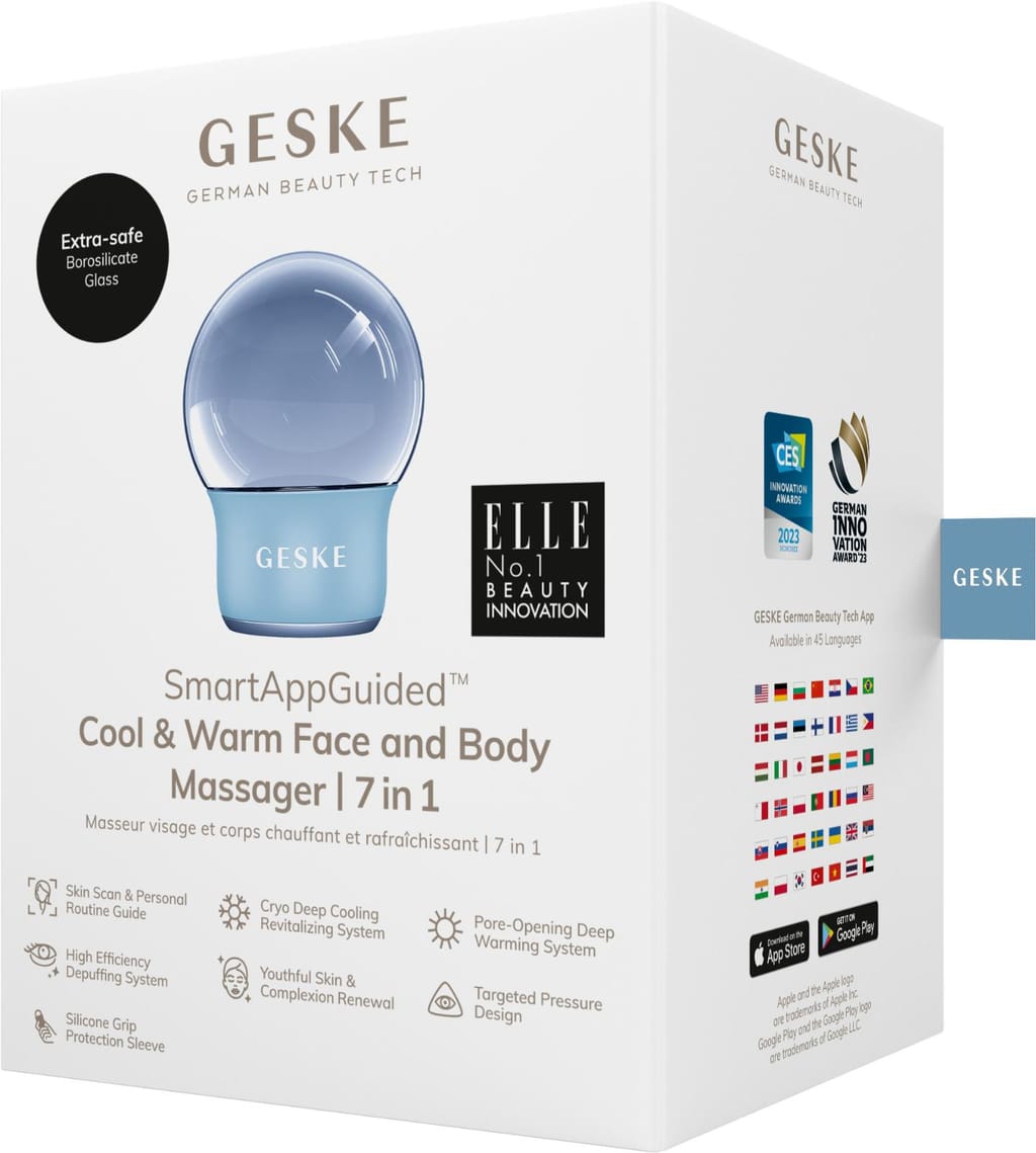Фото товару: Масажер для обличчя і тіла GESKE Cool&Warm Face and Body Massager 7в1 aquamarine № 7