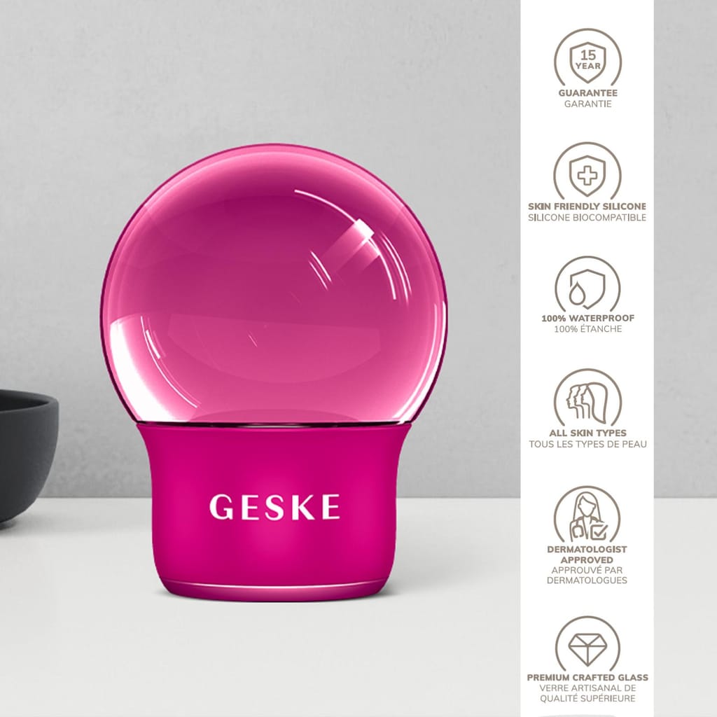 Фото товару: Масажер для обличчя і тіла GESKE Cool&Warm Face and Body Massager 7в1 magenta № 2