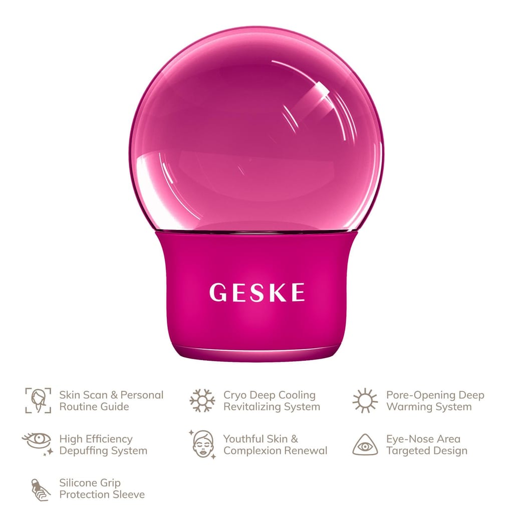 Фото товару: Масажер для обличчя і тіла GESKE Cool&Warm Face and Body Massager 7в1 magenta № 1