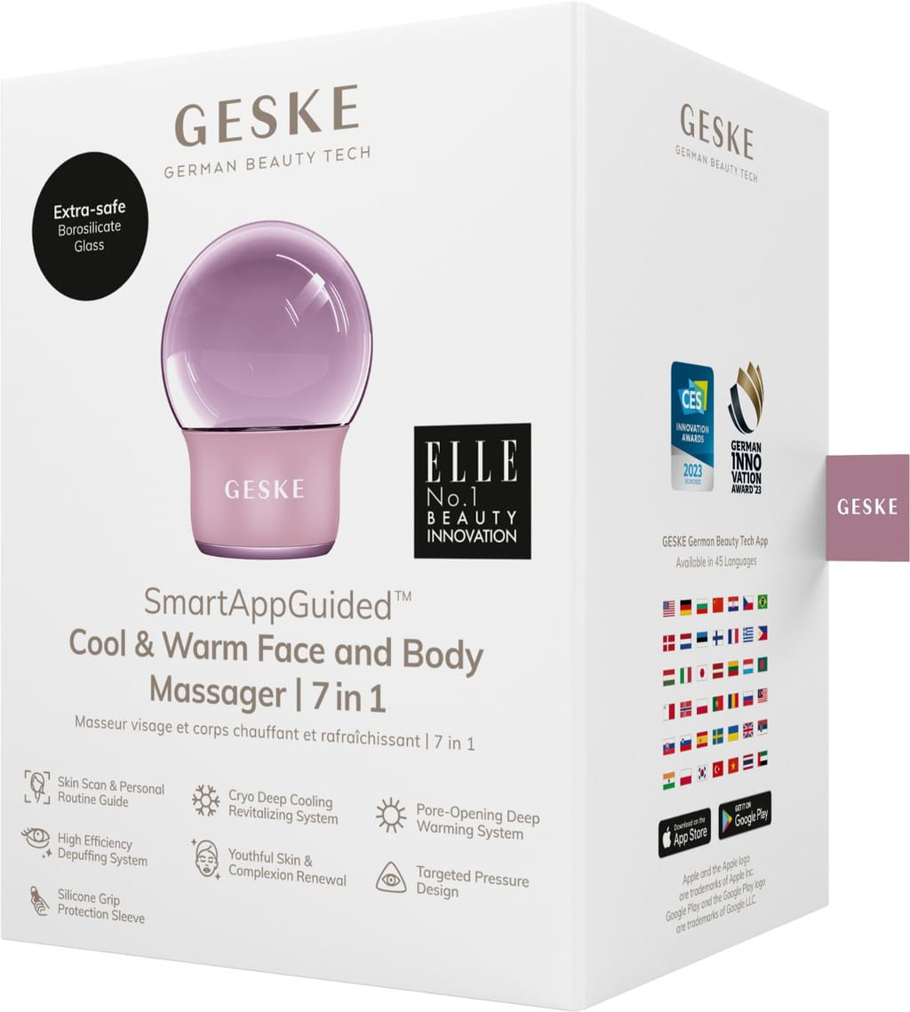Фото товару: Масажер для обличчя і тіла GESKE Cool&Warm Face and Body Massager 7в1 pink № 7