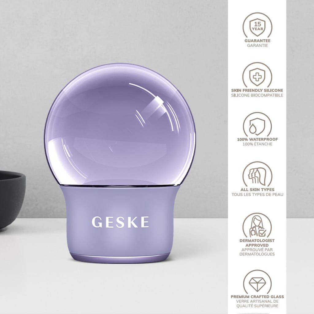 Фото товару: Масажер для обличчя і тіла GESKE Cool&Warm Face and Body Massager 7в1 purple № 2