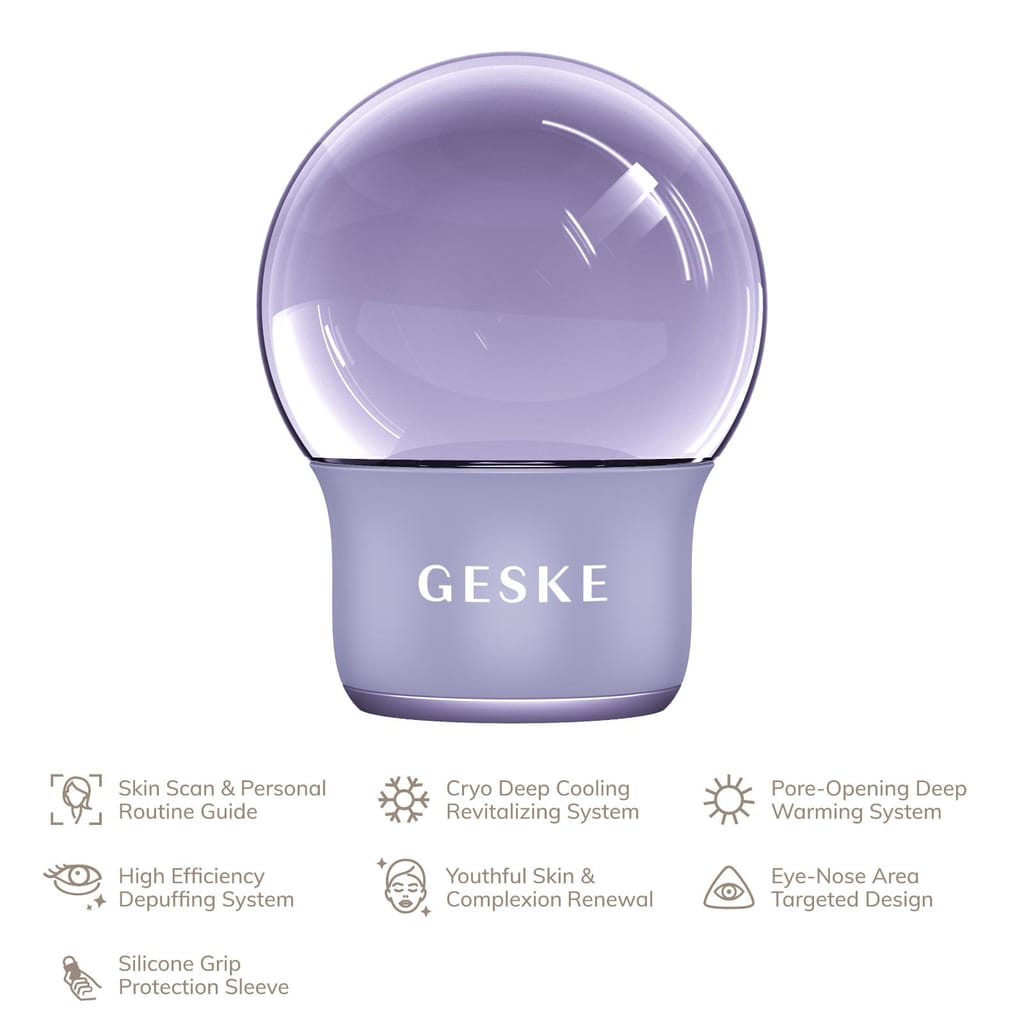 Фото товару: Масажер для обличчя і тіла GESKE Cool&Warm Face and Body Massager 7в1 purple № 1