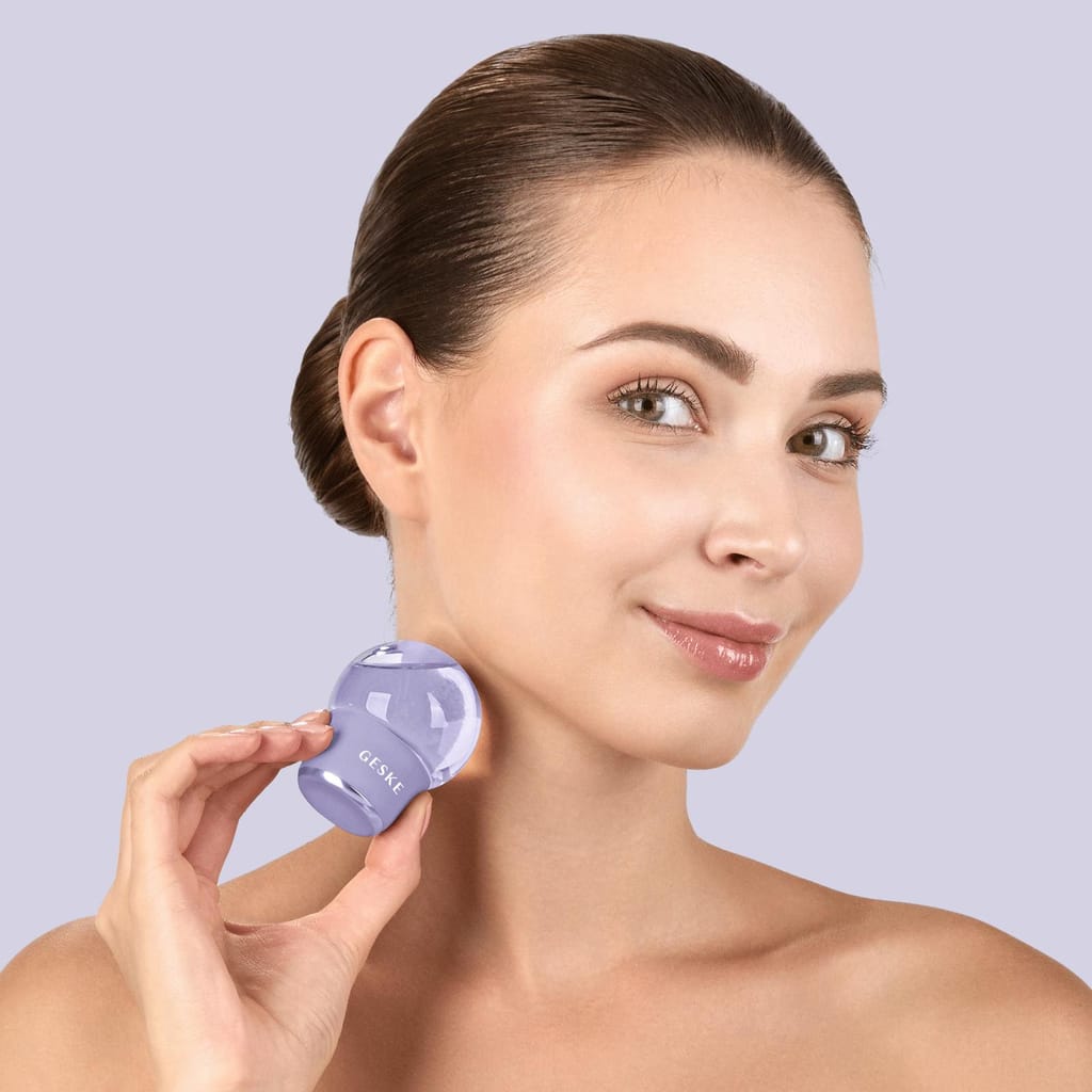 Фото товару: Масажер для обличчя і тіла GESKE Cool&Warm Face and Body Massager 7в1 purple № 3