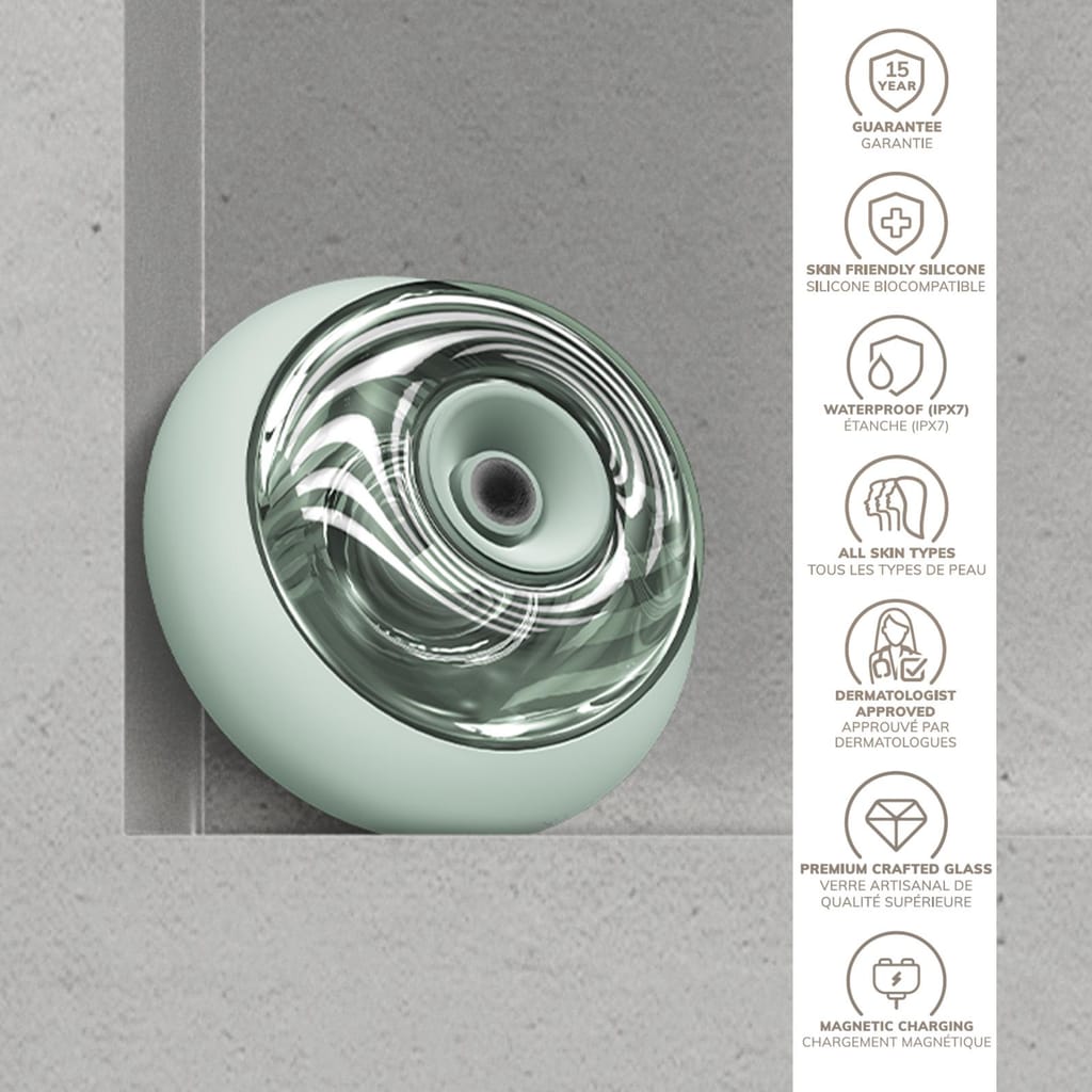 Фото товару: Масажер для обличчя та тіла GESKE Sonic Cool&Warm Face and Body Massager 9в1 green № 2