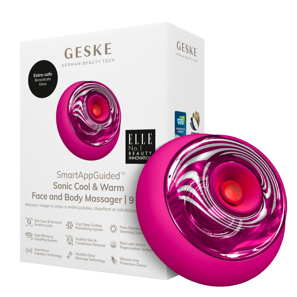 Фото товару: Масажер для обличчя та тіла GESKE Sonic Cool&Warm Face and Body Massager 9в1 magenta № 0
