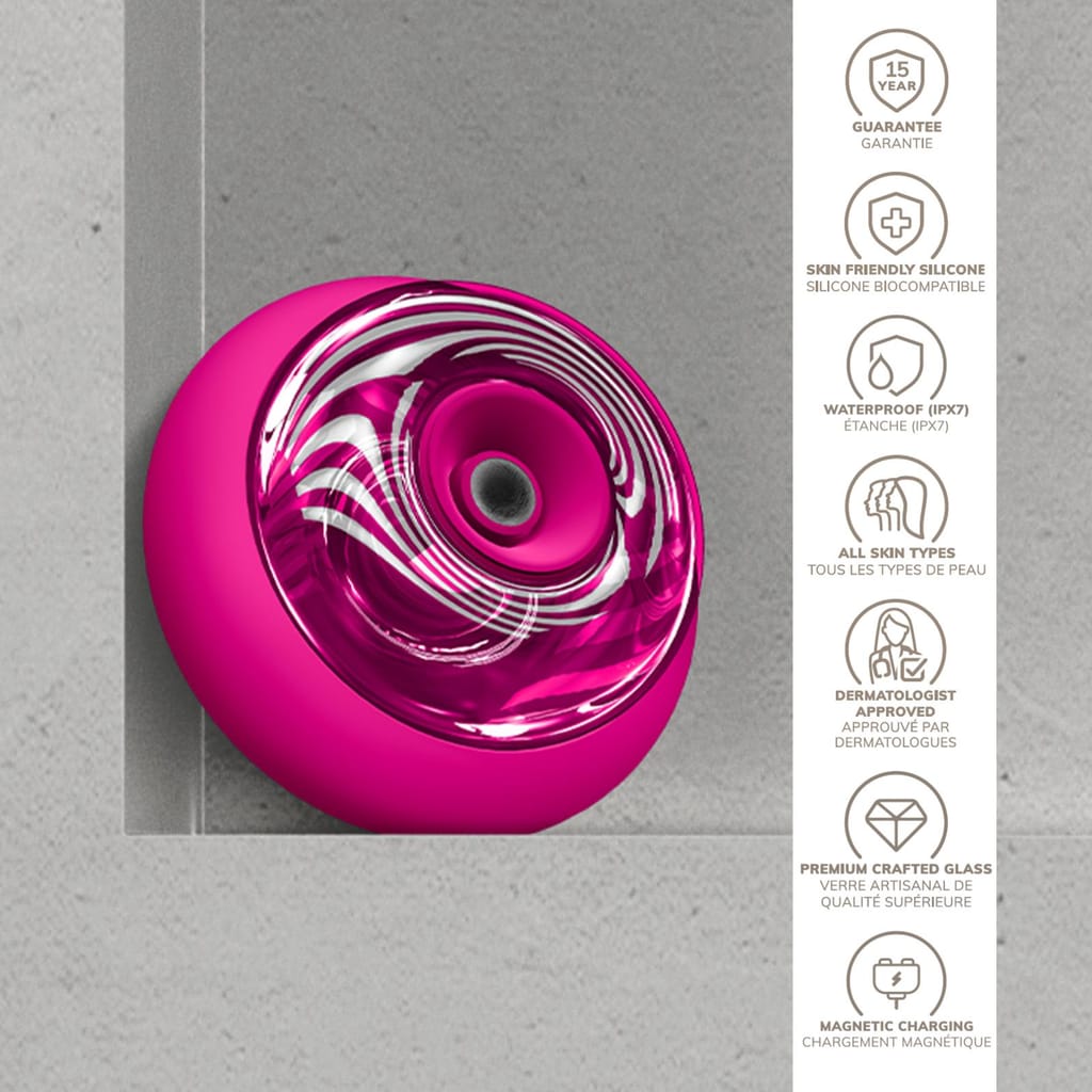 Фото товару: Масажер для обличчя та тіла GESKE Sonic Cool&Warm Face and Body Massager 9в1 magenta № 2