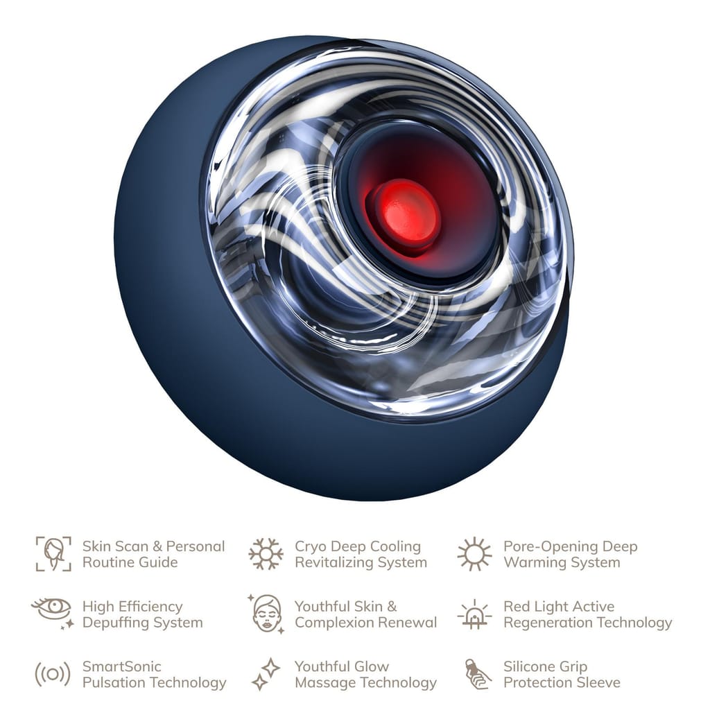 Фото товару: Масажер для обличчя та тіла GESKE Sonic Cool&Warm Face and Body Massager 9в1 midnight № 1