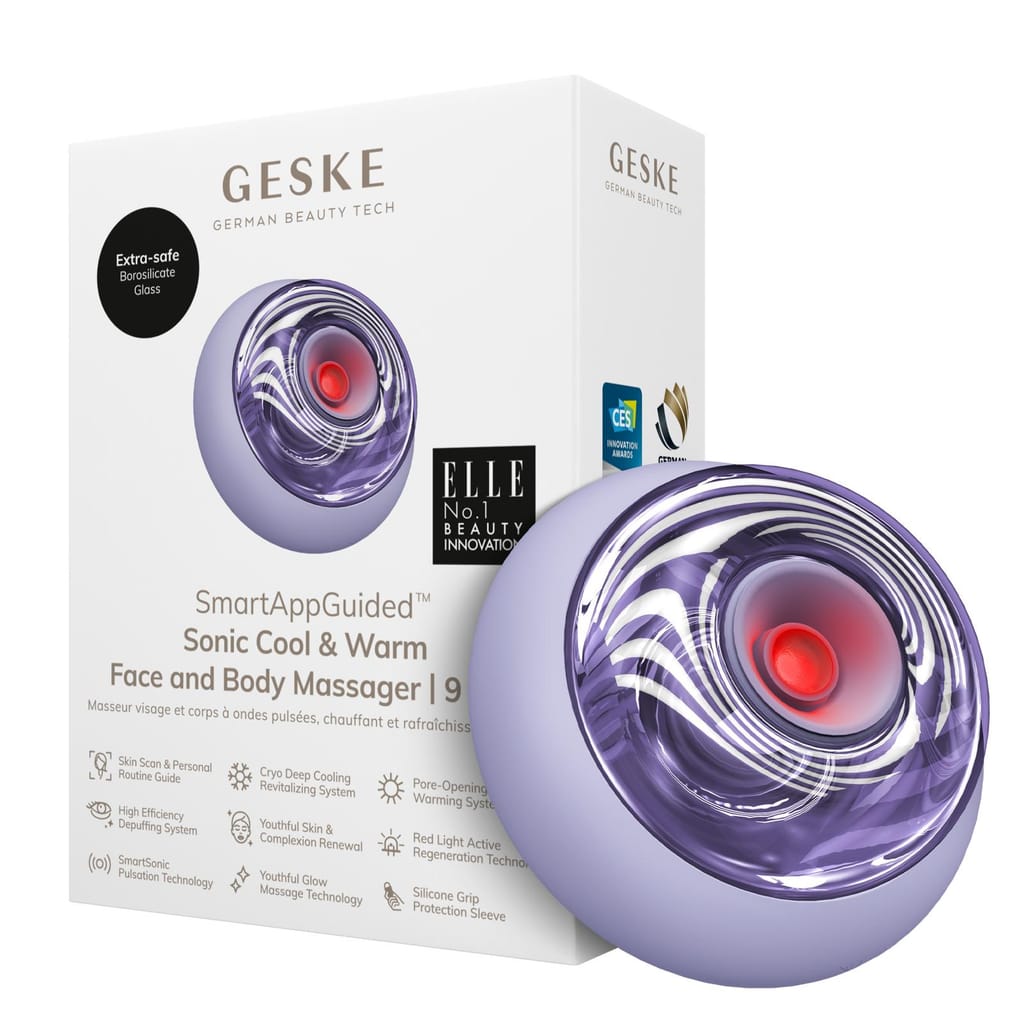 Фото товару: Масажер для обличчя та тіла GESKE Sonic Cool&Warm Face and Body Massager 9в1 purple № 0
