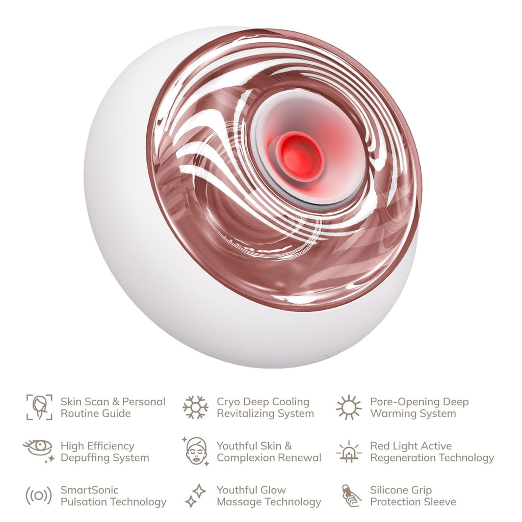 Фото товару: Масажер для обличчя та тіла GESKE Sonic Cool&Warm Face and Body Massager 9в1 starlight № 1