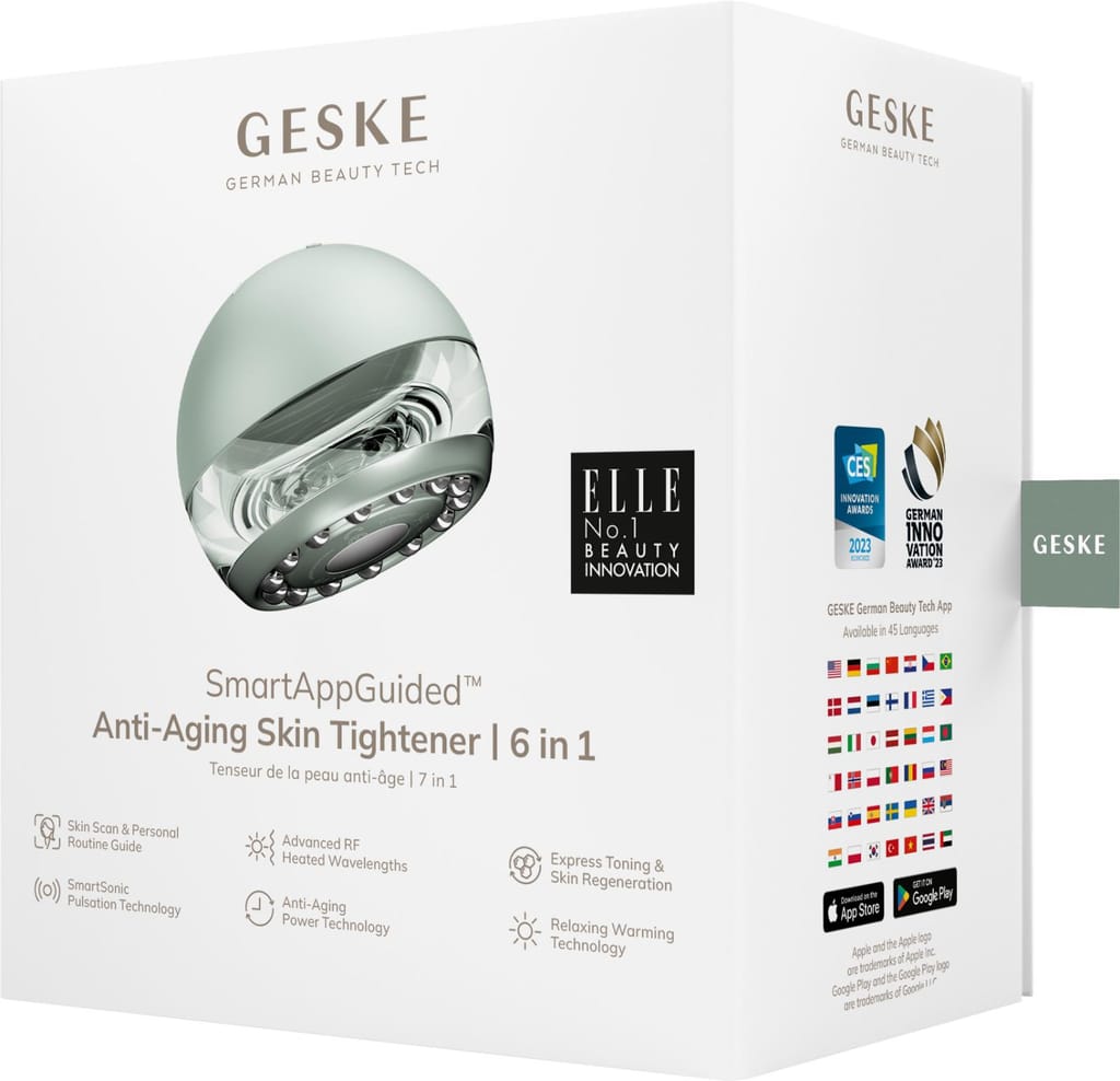 Фото товару: Масажер для підтяжки шкіри обличчя GESKE Anti-aging Skin Tightener 6в1 green № 7