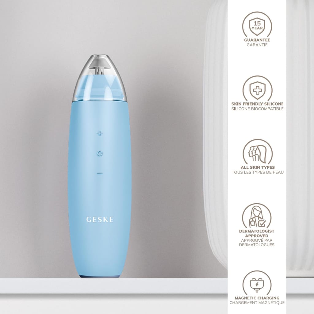 Фото товару: Мікродермабразійний пристрій для видалення чорних цяток GESKE MicroDermabrasion Blackhead Remover 7в1 aquamarine № 2
