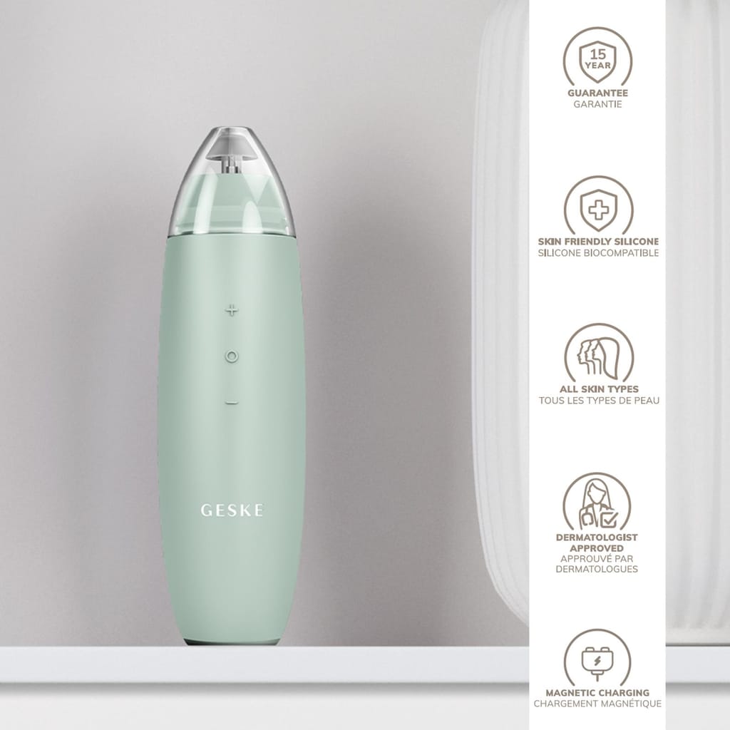 Фото товару: Мікродермабразійний пристрій для видалення чорних цяток GESKE MicroDermabrasion Blackhead Remover 7в1 green № 2