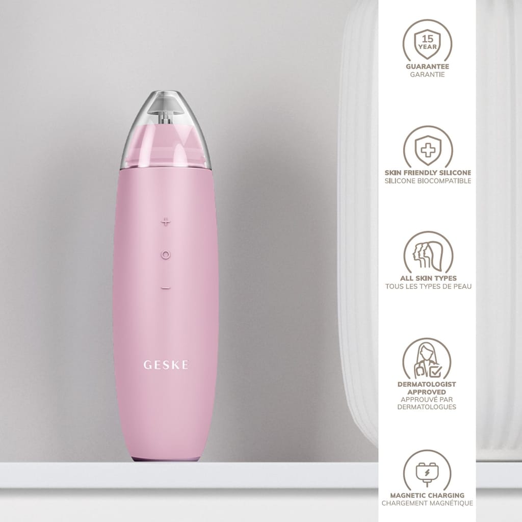 Фото товару: Мікродермабразійний пристрій для видалення чорних цяток GESKE MicroDermabrasion Blackhead Remover 7в1 pink № 2