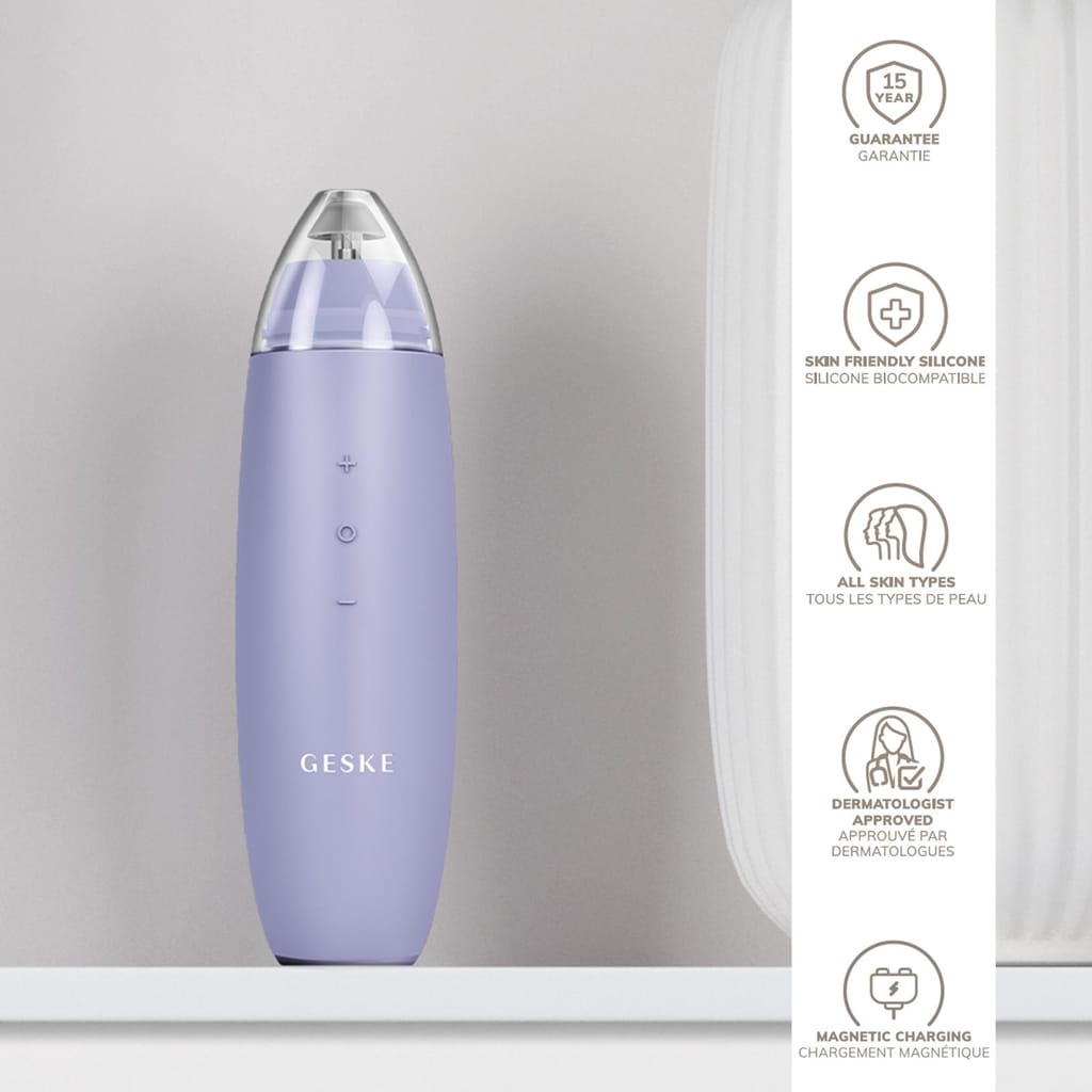 Фото товару: Мікродермабразійний пристрій для видалення чорних цяток GESKE MicroDermabrasion Blackhead Remover 7в1 purple № 2